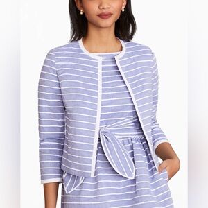 Brooks Brothers Striped Cropped Cotton Jacket Size 6